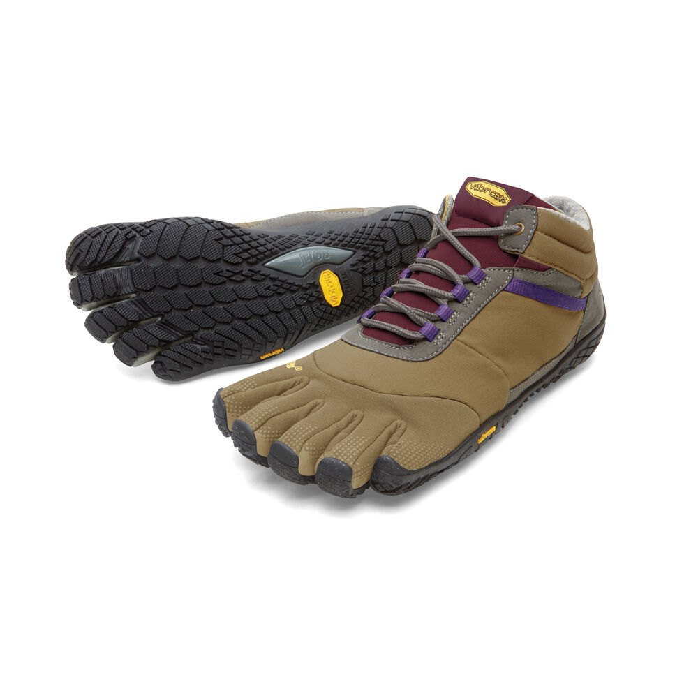 Vibram FiveFingers Dames Trek Ascent Insulated - Bergschoenen Khaki/Paars - 874193IAO